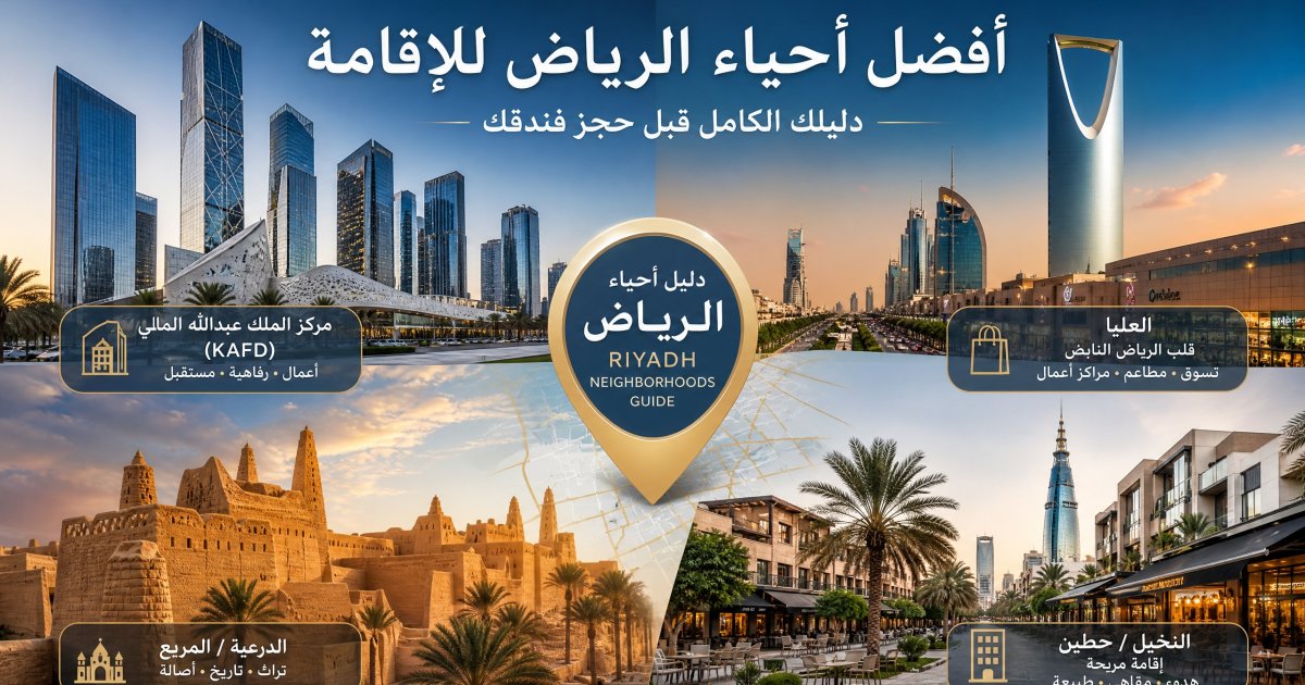 أفضل أحياء الرياض للإقامة: دليل قبل الحجز