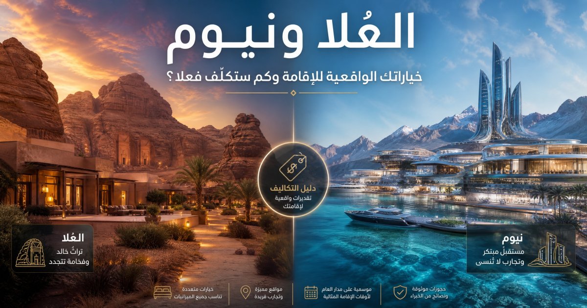 فنادق العُلا ونيوم: الخيارات الحقيقية والأسعار