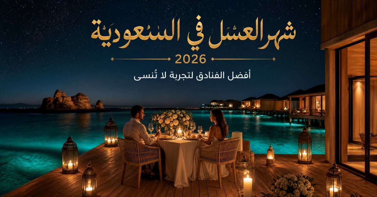 شهر العسل في السعودية 2026: أفضل الفنادق والوجهات