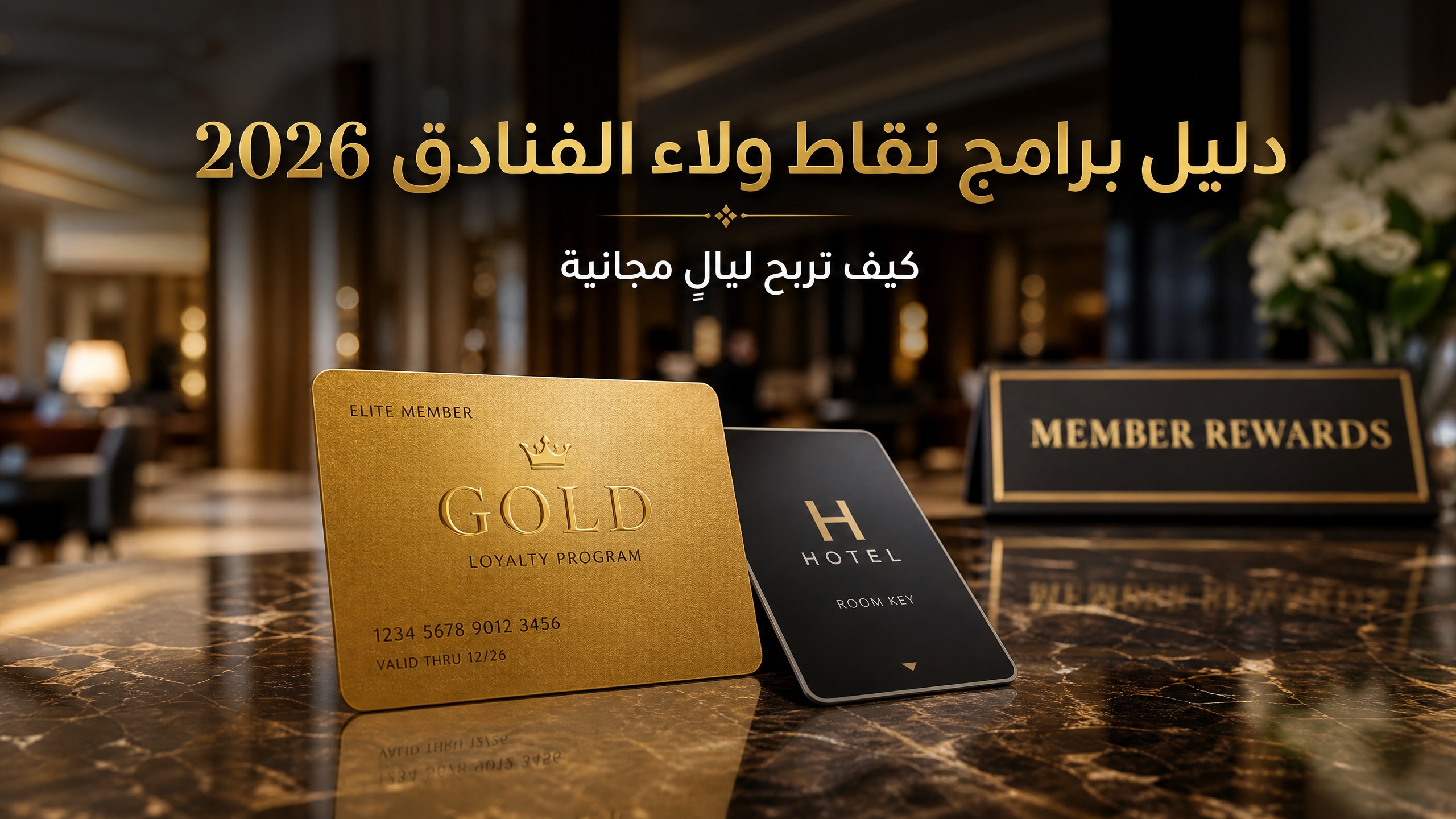 بطاقة ولاء فندقية مرتبطة ببرنامج نقاط لاستبدال ليالٍ مجانية وترقيات الغرف