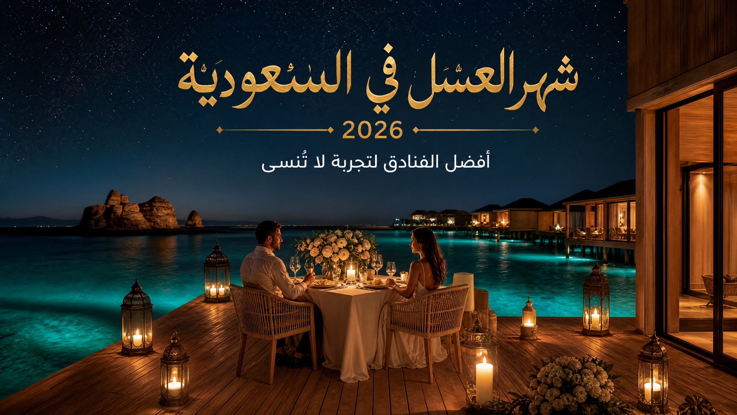 منتجع فاخر في العُلا لشهر العسل بمسبح خاص وإطلالة على الجبال الصخرية عند الغروب
