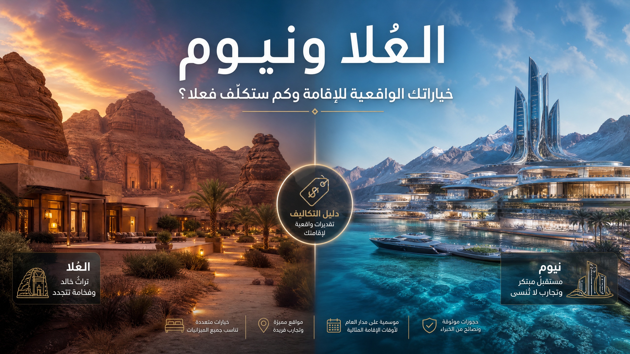 منتجع صخري فاخر في العُلا بإطلالة على وادي التاريخ والجبال الحمراء